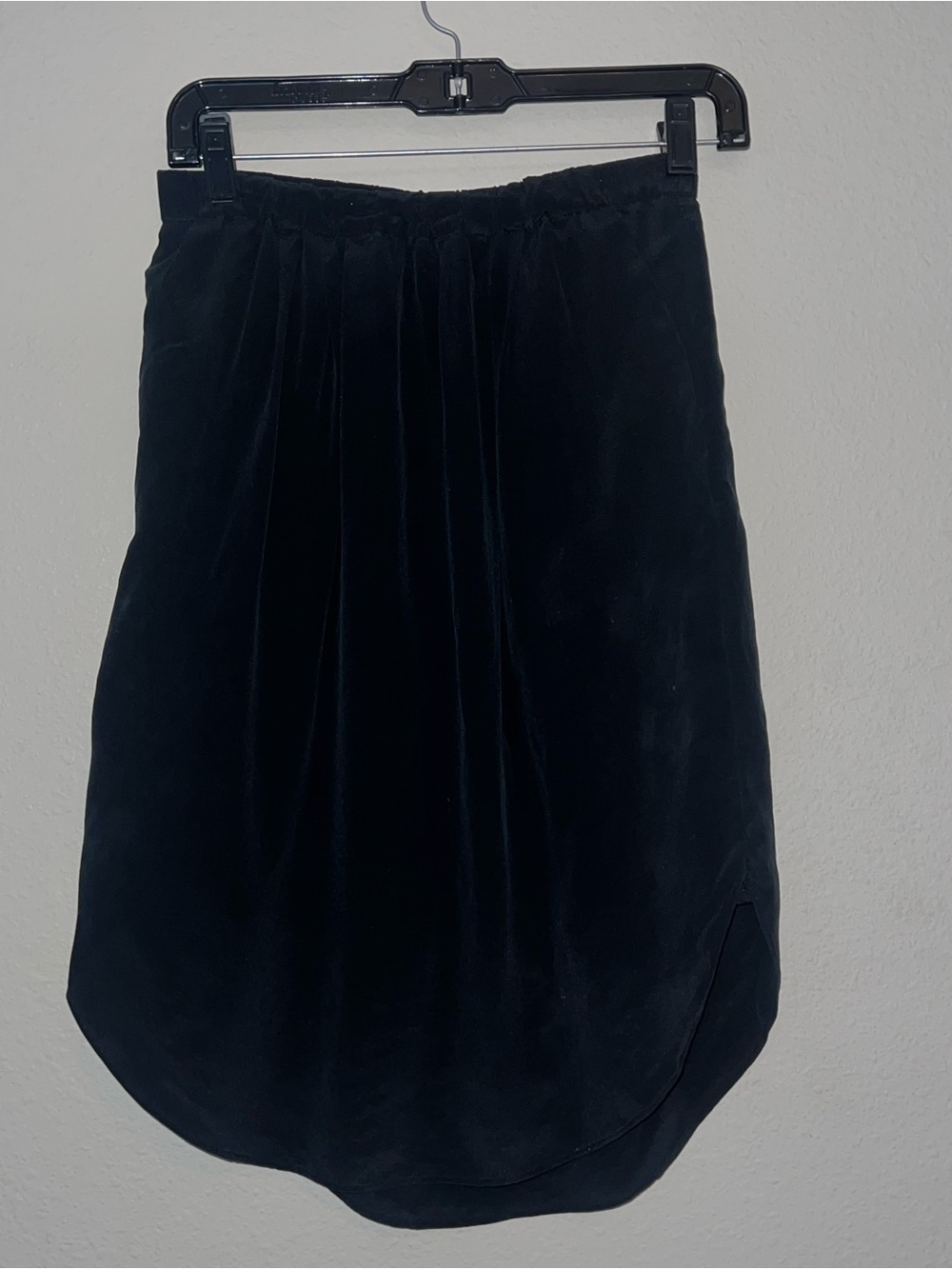 Madewell 100% Silk Black Midi Skirt French Girl Minimalist Quiet Luxury S - Picture 2 of 7